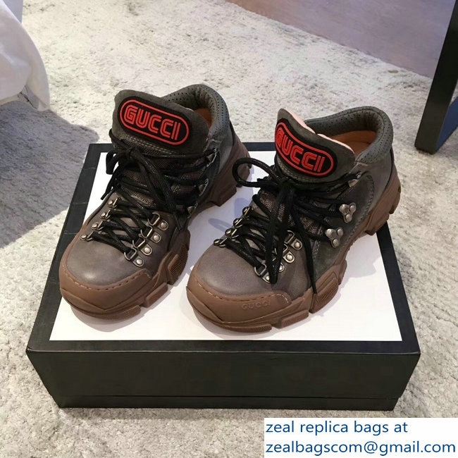Gucci Flashtrek Lovers Sneakers Gray 2018