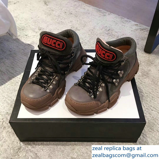 Gucci Flashtrek Lovers Sneakers Gray 2018