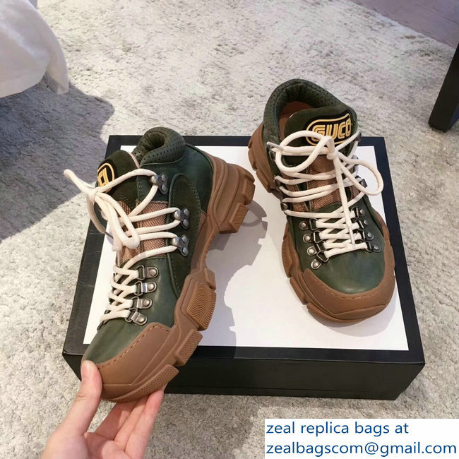 Gucci Flashtrek Lovers Sneakers Green 2018 - Click Image to Close