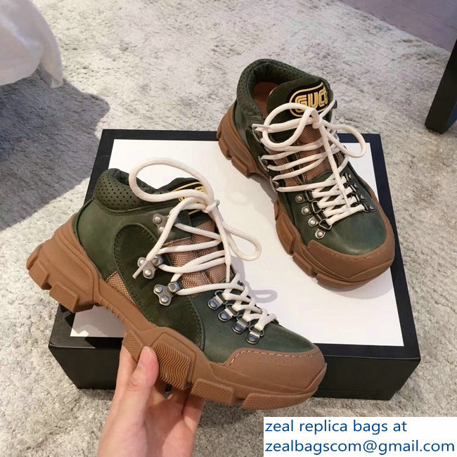 Gucci Flashtrek Lovers Sneakers Green 2018 - Click Image to Close