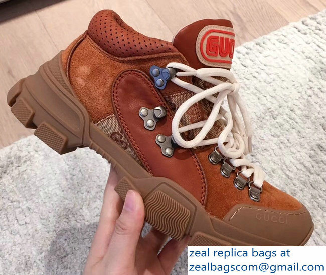 Gucci Flashtrek Lovers Sneakers Orange 2018