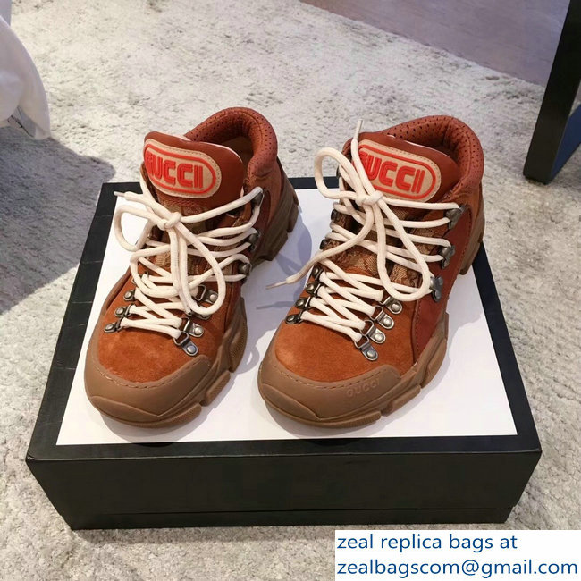 Gucci Flashtrek Lovers Sneakers Orange 2018