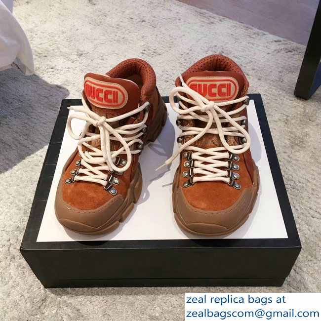 Gucci Flashtrek Lovers Sneakers Orange 2018 - Click Image to Close