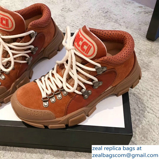 Gucci Flashtrek Lovers Sneakers Orange 2018 - Click Image to Close