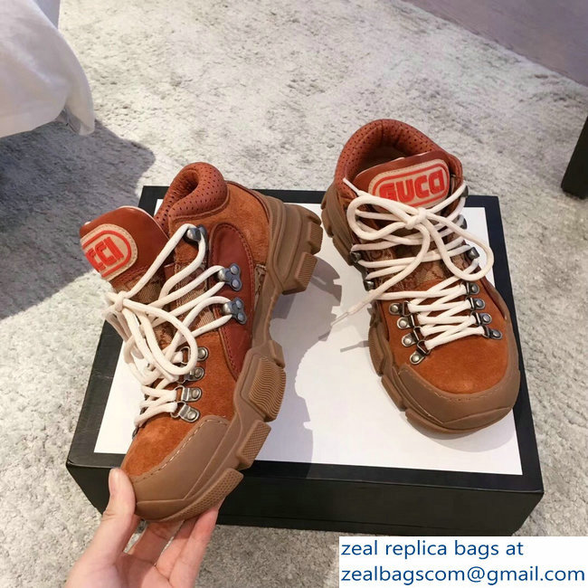 Gucci Flashtrek Lovers Sneakers Orange 2018 - Click Image to Close