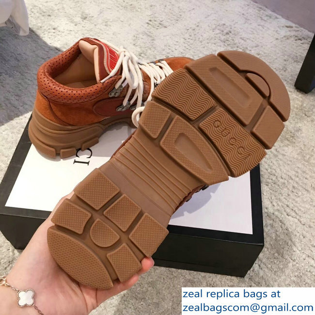 Gucci Flashtrek Lovers Sneakers Orange 2018 - Click Image to Close