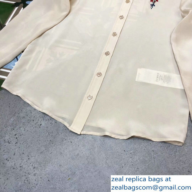 Gucci Flower Shirt Creamy 2018