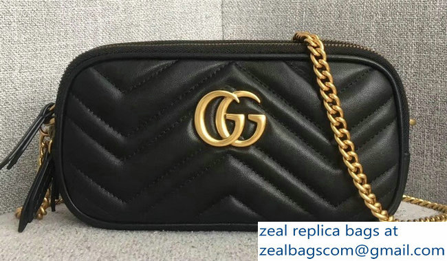 Gucci GG Marmont Mini Chain Bag 546581 Black 2018