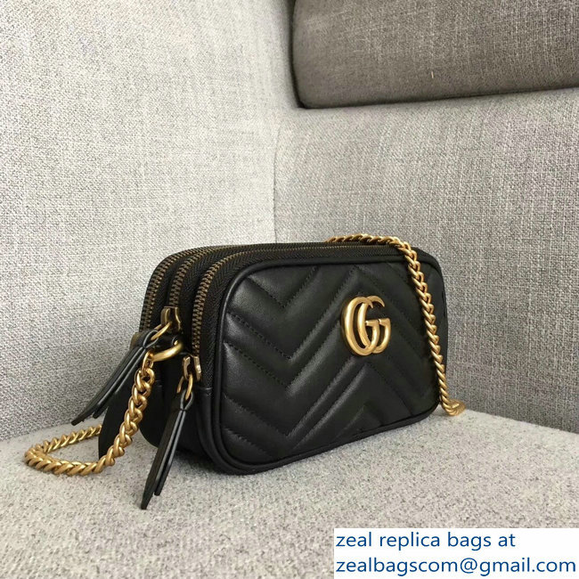 Gucci GG Marmont Mini Chain Bag 546581 Black 2018
