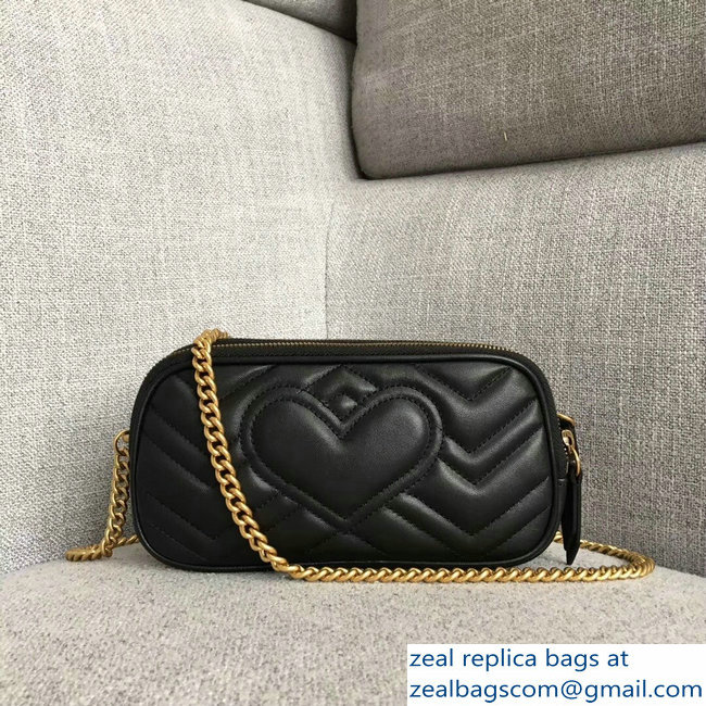 Gucci GG Marmont Mini Chain Bag 546581 Black 2018