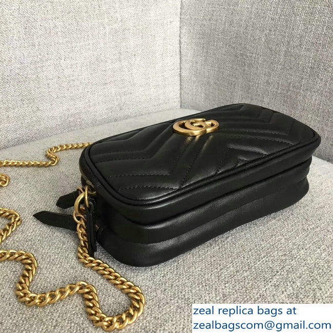 Gucci GG Marmont Mini Chain Bag 546581 Black 2018