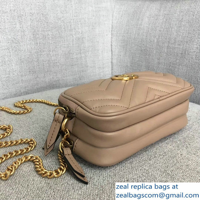 Gucci GG Marmont Mini Chain Bag 546581 Nude 2018