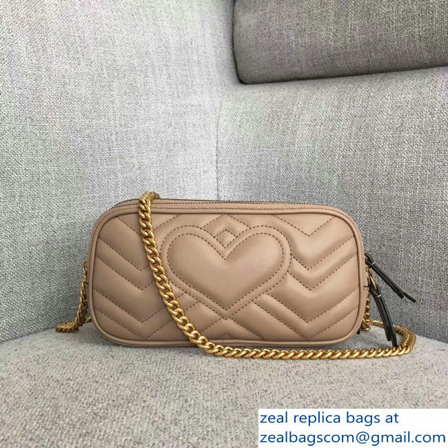 Gucci GG Marmont Mini Chain Bag 546581 Nude 2018