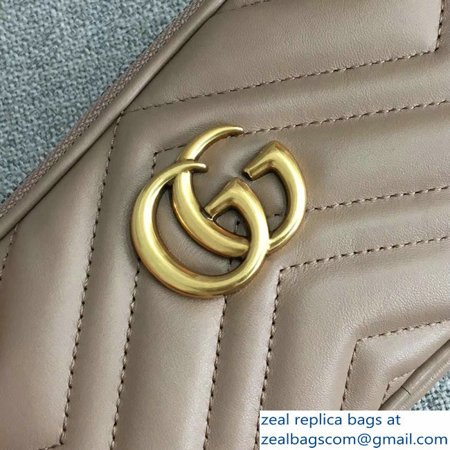 Gucci GG Marmont Mini Chain Bag 546581 Nude 2018 - Click Image to Close