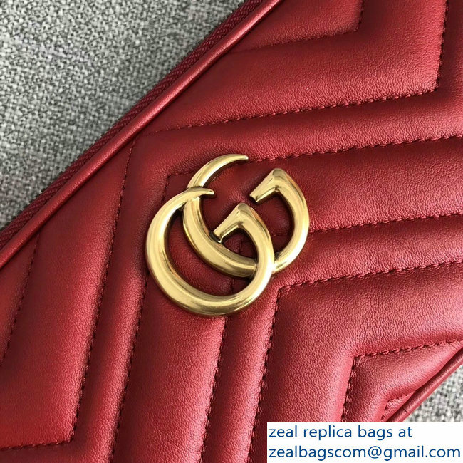 Gucci GG Marmont Mini Chain Bag 546581 Red 2018