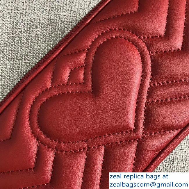 Gucci GG Marmont Mini Chain Bag 546581 Red 2018