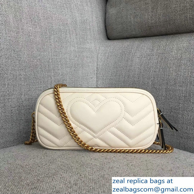 Gucci GG Marmont Mini Chain Bag 546581 White 2018