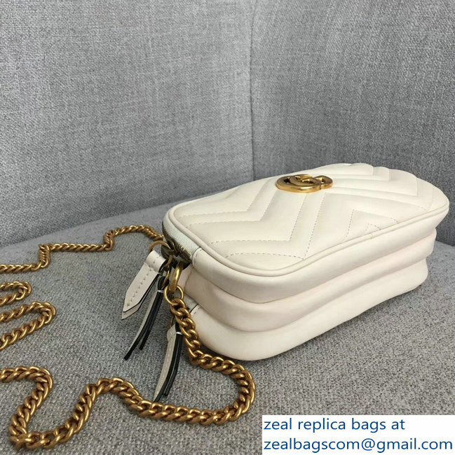 Gucci GG Marmont Mini Chain Bag 546581 White 2018