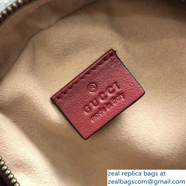 Gucci GG Marmont Mini Round Shoulder Bag 550154 Red 2018