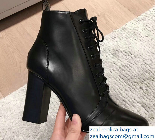 Gucci Heel 9cm Lace-up Ankle Boots Black 2018 - Click Image to Close