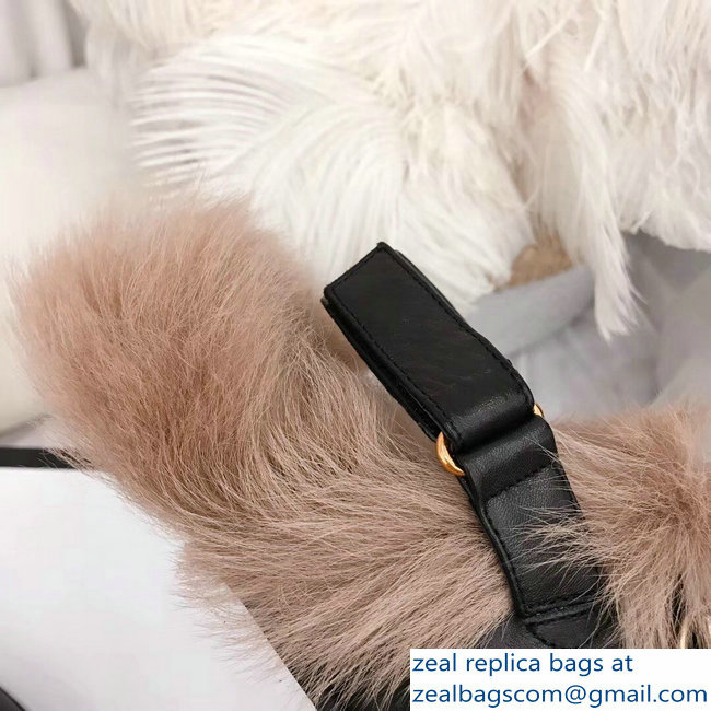 Gucci Horsebit Leather Slipper With Faux Fur 2018