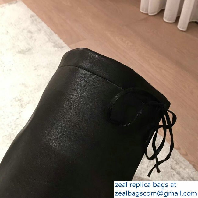Gucci Leather Mid-Heel Boots Black 2018