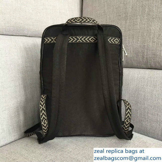 Gucci Nylon Medium Backpack Bag with Gucci '80s Patch 536724 Black 2018