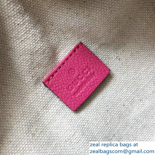 Gucci Print Leather Vintage Logo Small Belt Bag 527792 Fuchsia 2018 - Click Image to Close