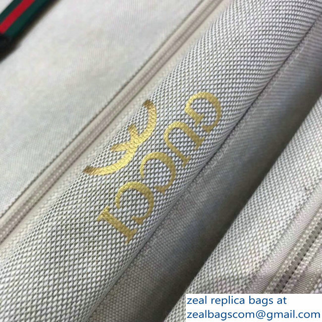 Gucci Sylvie Baiadera Striped Vintage Logo Print Carry-on Luggage Bag 2018 - Click Image to Close