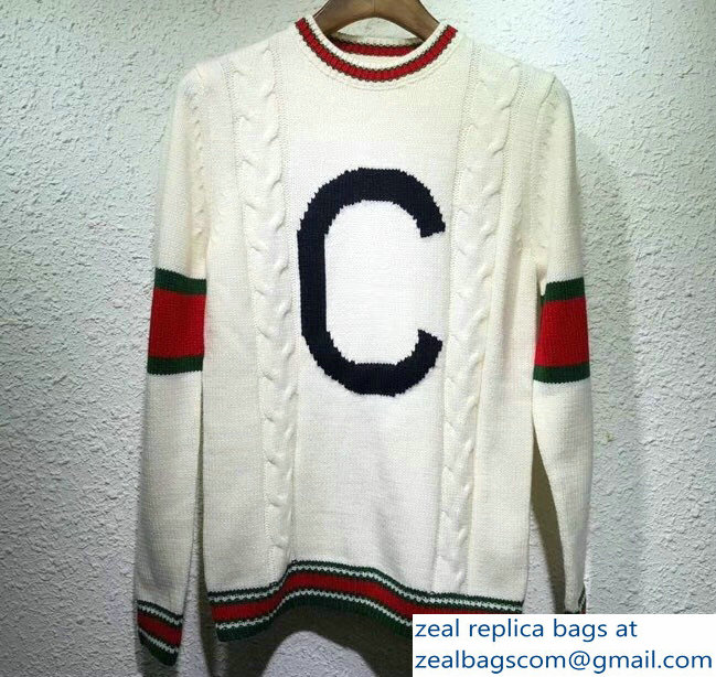 Gucci Unisex Wool Sweater Front Letter C 2018 - Click Image to Close