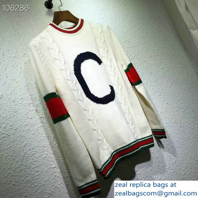 Gucci Unisex Wool Sweater Front Letter C 2018 - Click Image to Close
