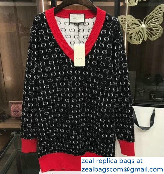 Gucci V-neck GG Sweater 2018