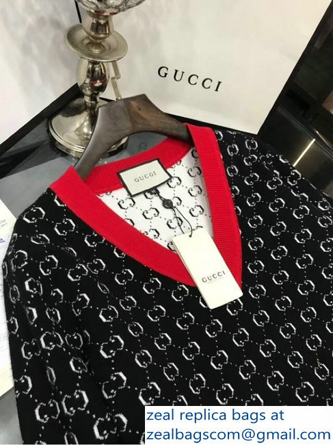 Gucci V-neck GG Sweater 2018
