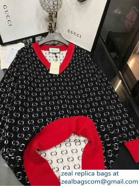 Gucci V-neck GG Sweater 2018