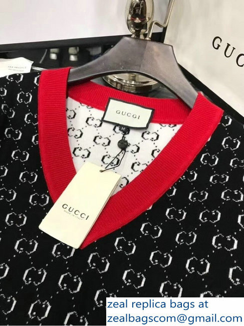 Gucci V-neck GG Sweater 2018