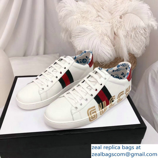 Gucci Web Guccy Lovers Sneakers White 2018 - Click Image to Close