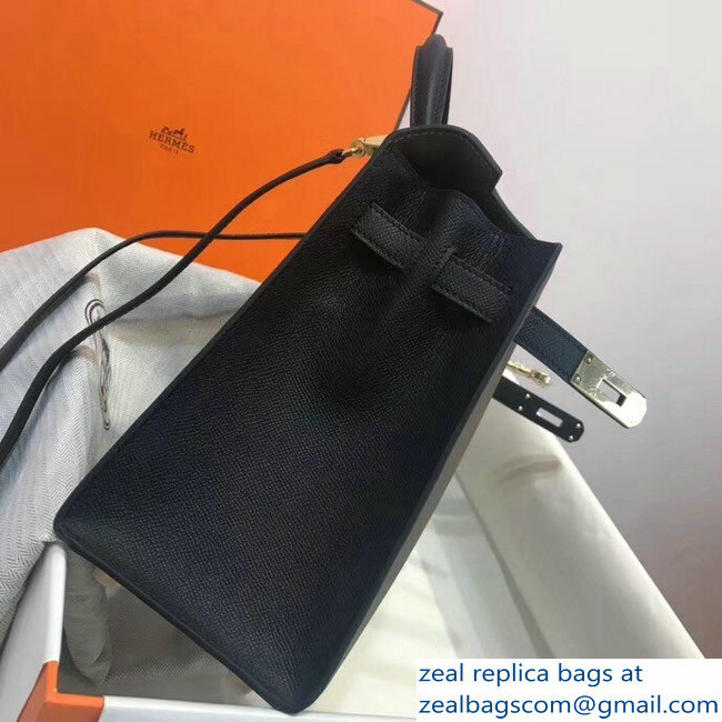 Hermes Bicolor Kelly 28cm Bag in Epsom Leather Etoupe/Black 2018