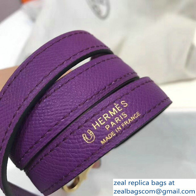 Hermes Bicolor Kelly 32cm Bag in Epsom Leather Black/Purple 2018