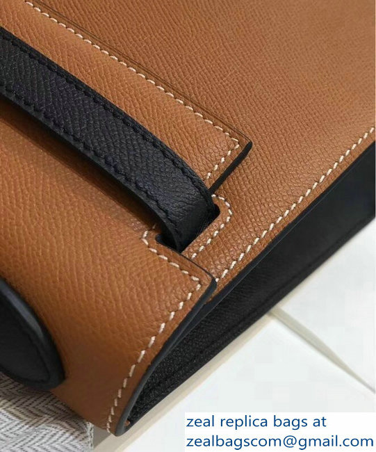 Hermes Bicolor Kelly 32cm Bag in Epsom Leather Brown/Black 2018