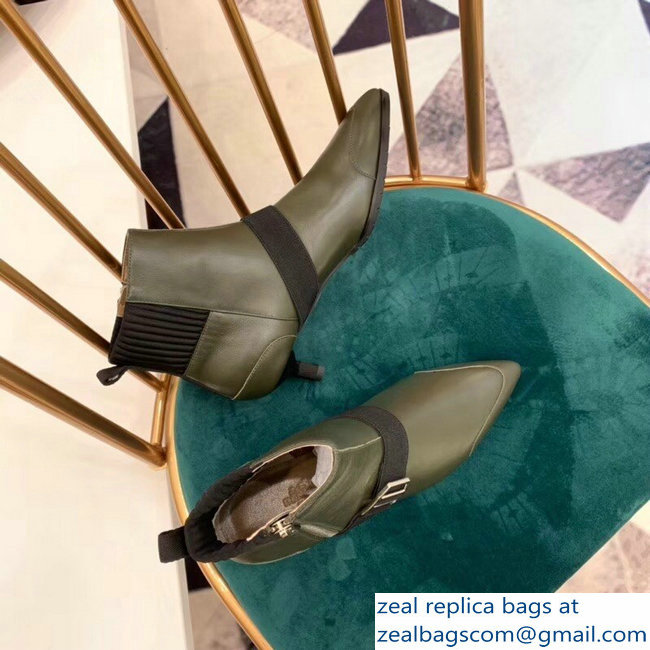 Hermes Shocky Ankle Boots Army Green 2018 - Click Image to Close