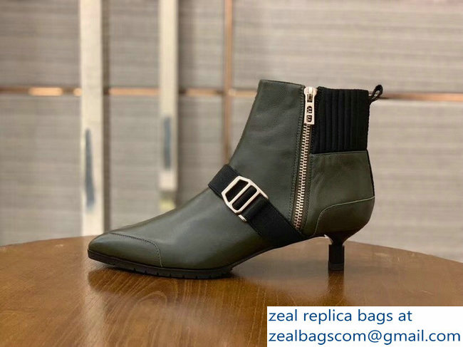 Hermes Shocky Ankle Boots Army Green 2018