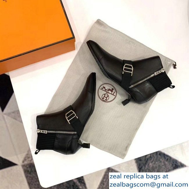 Hermes Shocky Ankle Boots Black 2018