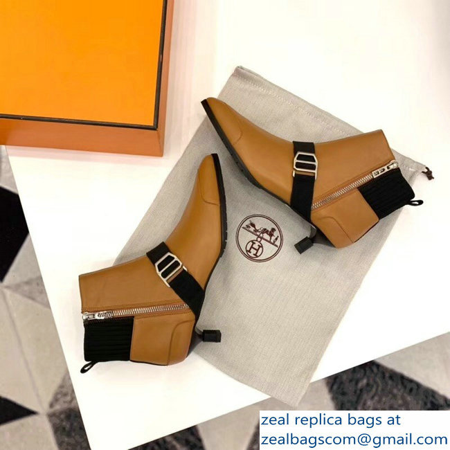 Hermes Shocky Ankle Boots Brown 2018 - Click Image to Close