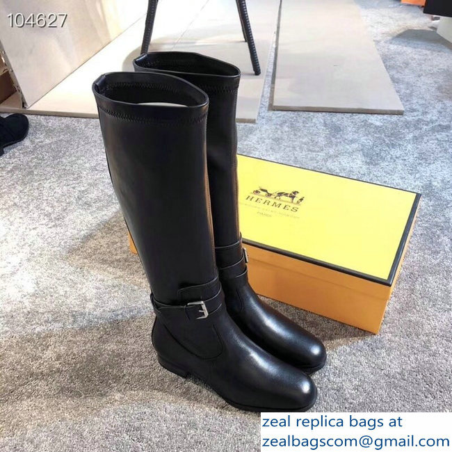 Hermes Soria Boots Black with Wrap-Around Strap 2018