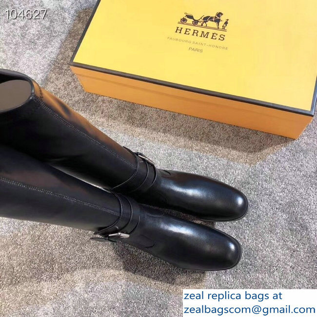 Hermes Soria Boots Black with Wrap-Around Strap 2018