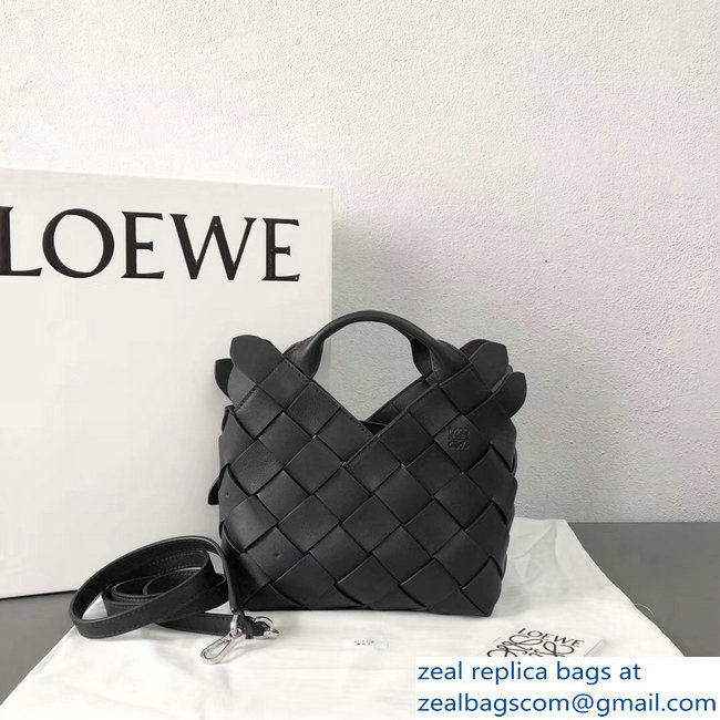 Loewe Woven Buckle Basket Mini Bag Black 2018