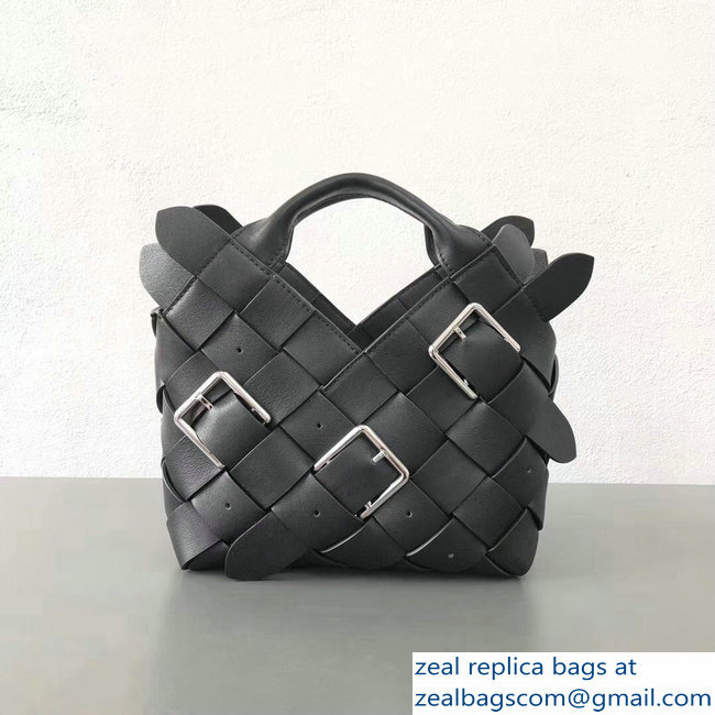 Loewe Woven Buckle Basket Mini Bag Black 2018 - Click Image to Close