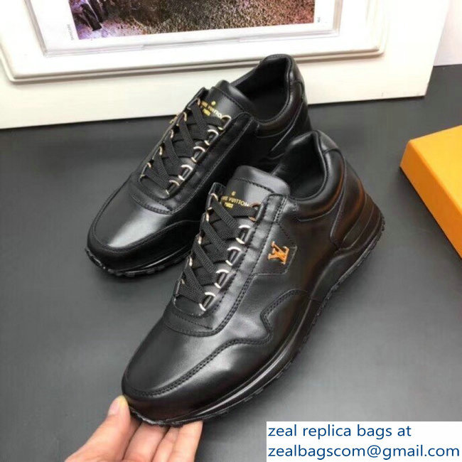 Louis Vuitton Calf Leather Run Away Men's Sneakers Black 2018