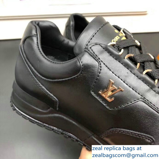 Louis Vuitton Calf Leather Run Away Men's Sneakers Black 2018