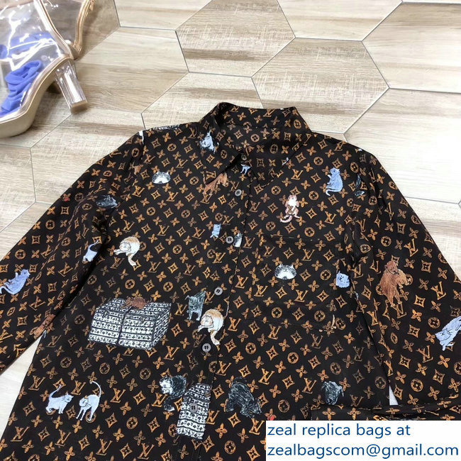 Louis Vuitton Catogram Motif Shirt 2018 - Click Image to Close